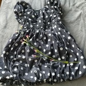 Corduroy  polka dot print dress